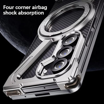 Metals Frameless Bumper for Z Fold 5 6 with Magnetic Stand