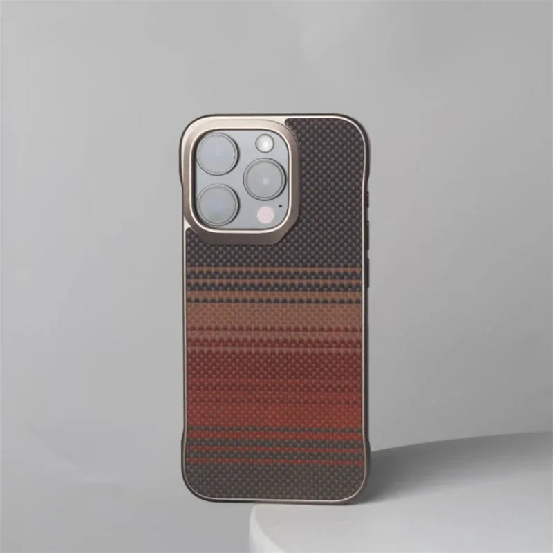 Luxury Carbon Fiber Leather Case For iPhone Series